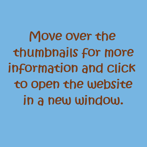 Ga met je muis over de plaatjes voor meer informatie. Klik en de website wordt in een nieuw venster geopend